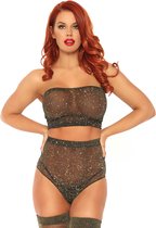 Lurex spandex top and panty