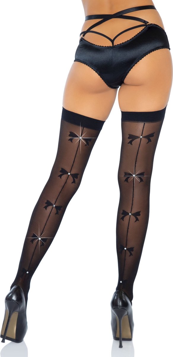 Stockings with bow backseam
