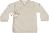 Lodger Baby Shirt lange mouw maat 68 - Topper Nomad Rib - 100% Katoen - Perfecte Pasvorm - Elastisch - Overslag - Oeko-Tex - 4-6M - Beige