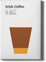 Walljar - Irish Coffee - Muurdecoratie - Canvas schilderij