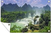 Tuinposter - Tuindoek - Tuinposters buiten - Afbeelding van een waterval in Guangxi - 120x80 cm - Tuin