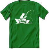 Vissen T-Shirt | Grappig Verjaardag Vis Hobby Cadeau Shirt | Dames - Heren - Unisex | Tshirt Hengelsport Kleding Kado - Donker Groen - XL