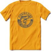 Fishing - Vissen T-Shirt | Grappig Verjaardag Vis Hobby Cadeau Shirt | Dames - Heren - Unisex | Tshirt Hengelsport Kleding Kado - Geel - 3XL