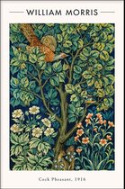 Walljar - William Morris - Cock Pheasant - Muurdecoratie - Canvas schilderij