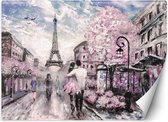 Trend24 - Behang - Parijs In Het Voorjaar - Vliesbehang - Fotobehang - Behang Woonkamer - 300x210 cm - Incl. behanglijm