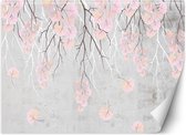 Trend24 - Behang - Vallende Bladeren - Behangpapier - Fotobehang 3D - Behang Woonkamer - 254x184 cm - Incl. behanglijm