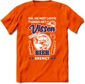 Val Me Niet Lastig Tijdens Het Vissen T-Shirt | Blauw | Grappig Verjaardag Vis Hobby Cadeau Shirt | Dames - Heren - Unisex | Tshirt Hengelsport Kleding Kado - Oranje - XXL