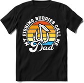 Fishing Dad - Vissen T-Shirt | Grappig Verjaardag Vis Hobby Cadeau Shirt | Dames - Heren - Unisex | Tshirt Hengelsport Kleding Kado - Zwart - XL