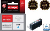 Compatibele inktcartridge Activejet ACC-521CN Cyaan