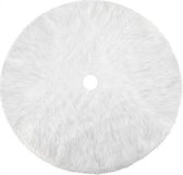 Kerstboomrok | 120 cm diameter | Kerstboomkleed | Vloerkleed | Kerstmis | Pluche | Wit