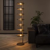 Crea Vloerlamp 7L Circulaire / Oud zilver - Industrieel lampen - Design - Stalamp - Staande lamp - Vloerlampen