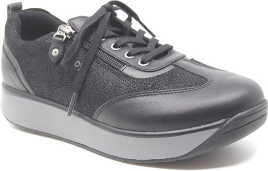 Joya LAURA BLACK II 904cas Zwarte dames sneaker wijdte H met schokdempende PU zolen bol