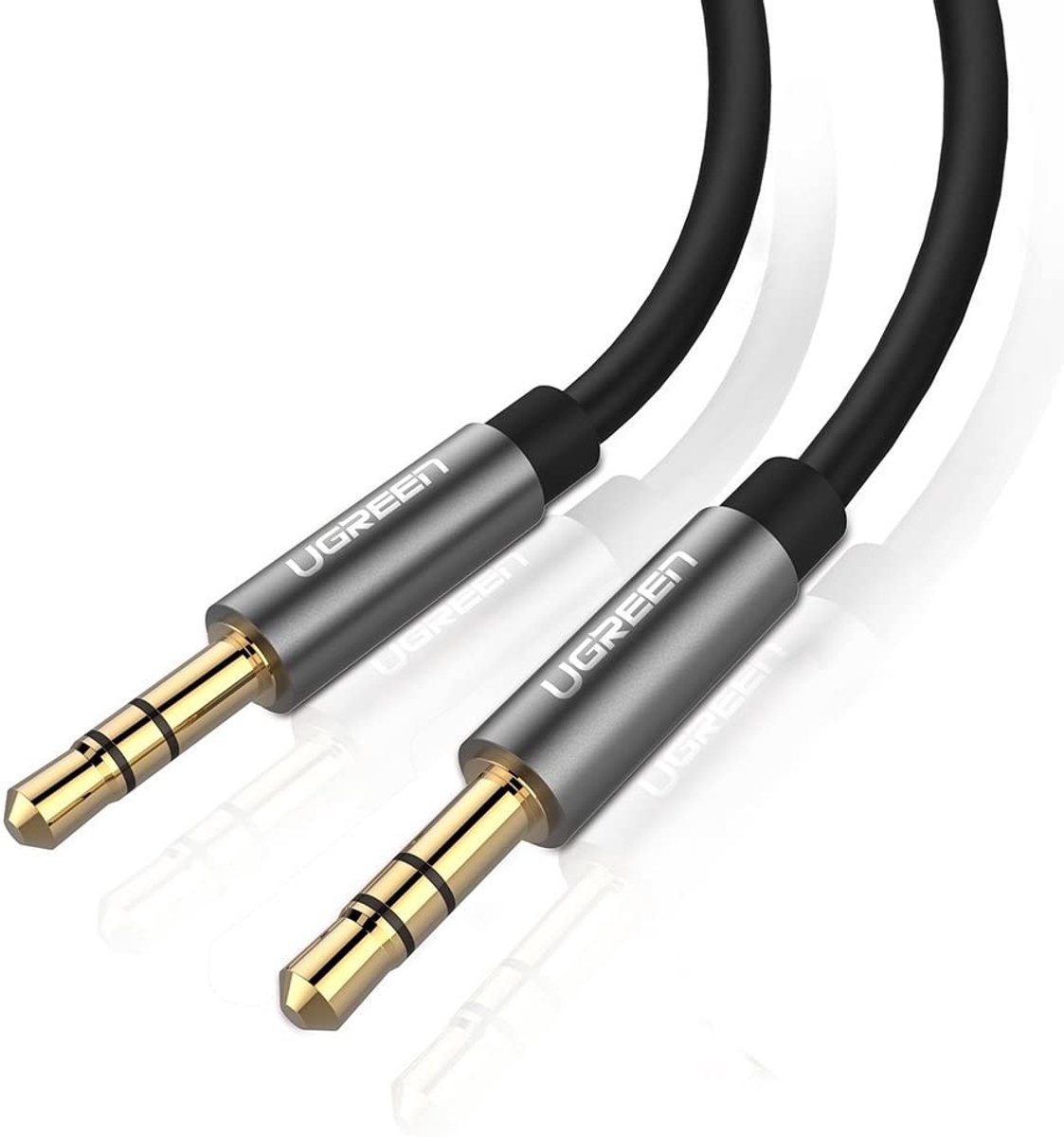 Image of Ugreen AV119 audio kabel 3 meter 3.5mm audio jack zwart - male naar male - plug & play