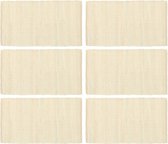 Decoways - Placemats 6 st chindi 30x45 cm katoen crème