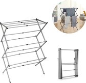 InnovaGoods® Inklapbaar Droogrek - Wasrek Inklapbaar - Staand - Uitschuifbaar - Wasrekje - Drying Rack - 3 Niveau’s