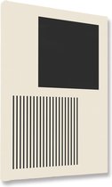 Akoestische panelen - Geluidsisolatie - Akoestische wandpanelen - Akoestisch schilderij AcousticBudget® - paneel met grafisch element - design 11 - 90x60 - Wanddecoratie - woonkame