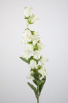 Kunstbloem - Campanula - klokje - topkwaliteit decoratie - 2 stuks - zijden bloem - creme - 90 cm hoog