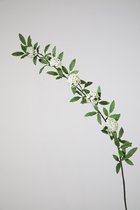 Kunstbloem - Viburnum - sneeuwbal - topkwaliteit decoratie - 2 stuks - zijden bloem - wit - 85 cm hoog