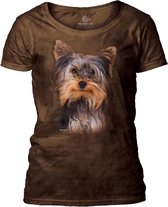 Ladies T-shirt Smiling Yorkie Portrait