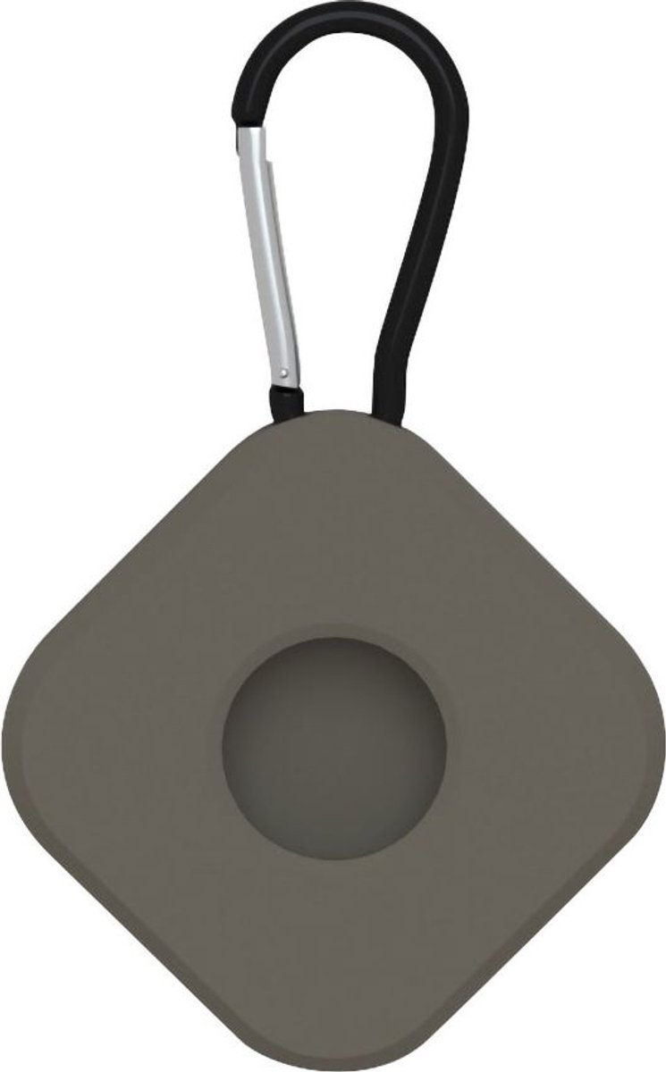 Mobigear Hoesje geschikt voor Apple AirTag Hoesje Flexibel Siliconen | Mobigear Square Key Sleutelhanger - Groen