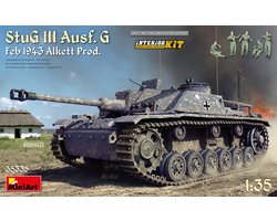MiniArt Modelbouwpakket Militaire voertuigen - 35335 StuG III Ausf. G Feb 1943 Alkett Prod. with Interior Plastic - 1:35 -