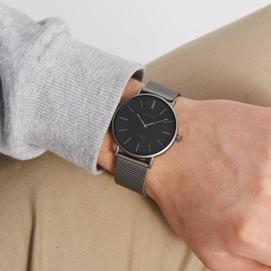 Montre OOZOO Vintage Titane / Noir (40 mm) - Gris