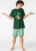 Woody pyjama jongens - krokodil - groen - 221-2-QRS-Z/786 - maat 176