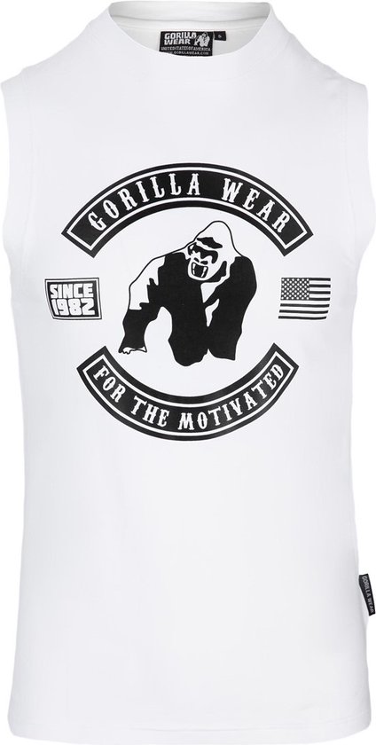 Gorilla Wear Tulsa Tank Top - Wit - 4XL