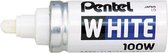Viltstift Pentel 100W lakmarker rond wit 4mm - 12 stuks
