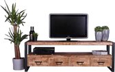 Tv meubel | industrieel | Mangohout | Mango | naturel | 180 x 45 x 60(h) cm