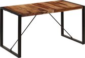 vidaXL Eettafel 140x70x75 cm massief sheeshamhout