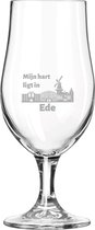 Gegraveerde bierglas op voet 49cl Ede