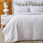 Karaca -Home- Scala -grijze tweepersoons deken-bedsprei