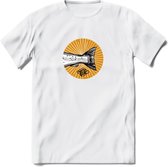 Fishing Tail - Vissen T-Shirt | Grappig Verjaardag Vis Hobby Cadeau Shirt | Dames - Heren - Unisex | Tshirt Hengelsport Kleding Kado - Wit - XXL