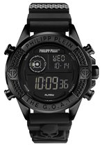 Philipp Plein The G.O.A.T. PWFAA0521 Horloge - Siliconen - Zwart - Ø 44 mm