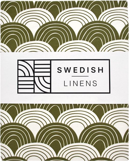Linge de maison suédois - Taie d' Kussensloop Rainbows (60x70 cm) - Taie d' Kussensloop - Vert olive