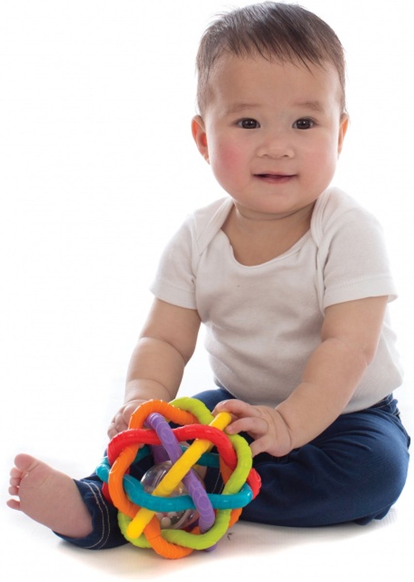 Playgro Buigbare Bendy Ball - Grijp- en Bijtspeelgoed - incl rammelaar - Activiteitenbal- Baby bal - Baby Speelgoed - Educatief baby speelgoed - Speelgoed Baby - Activity centre - Rammelaar - Activiteiten speelgoed - Cadeau - stimuleert ontwikkeling — afbeelding 10