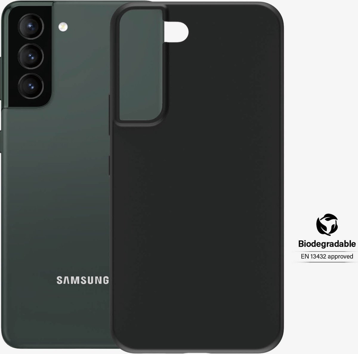 panzerglass biodegradable case geschikt voor samsung galaxy s22+ - black