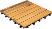 Houten terrastegels | 10 stuks | Acacia tegel | Stockholm | 30x30cm | Per 0,9 m²