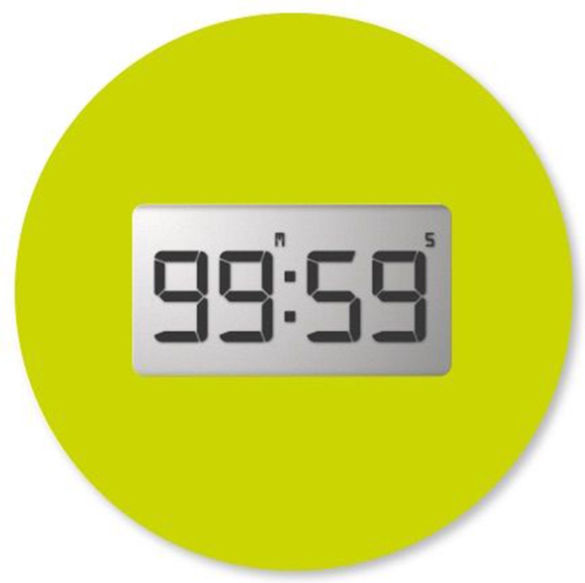 Digitale Kookwekker, Magnetisch, Ø7 cm, Groen - Pebbly
