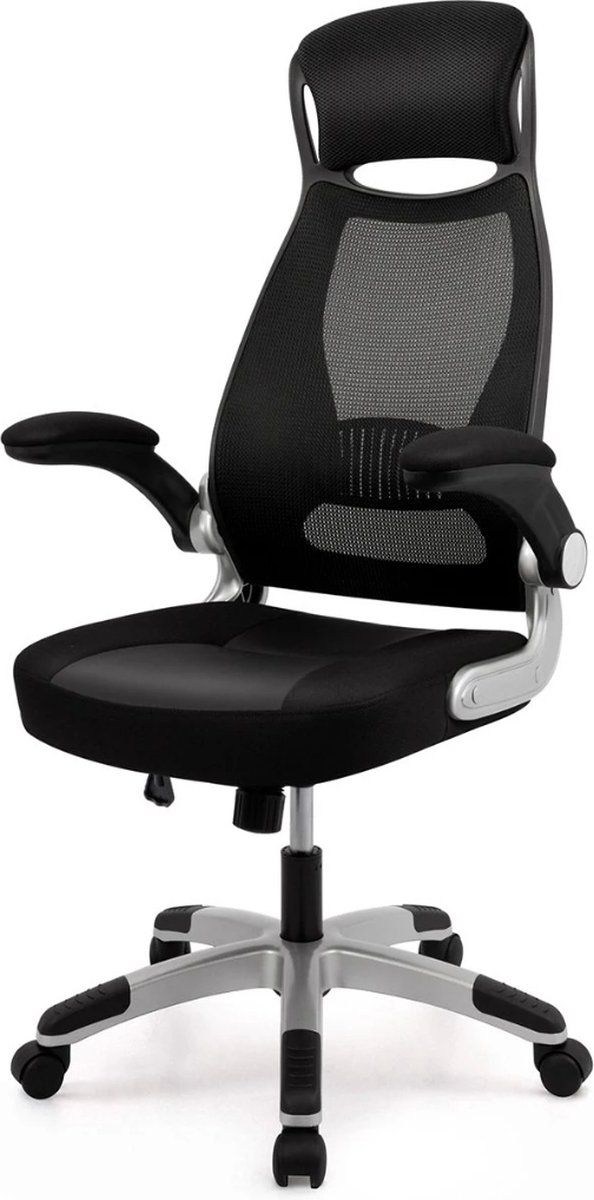 GAME HERO® Office G2 Bureaustoel Verstelbare Armleuningen - Hoge rugleuning Met Lendensteun - Zwart