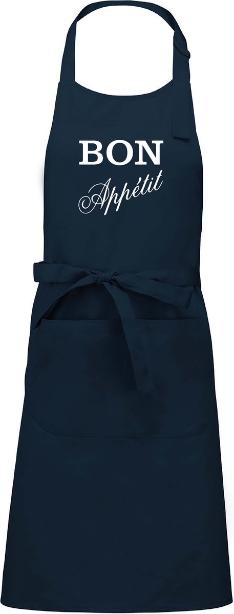 mijncadeautje - luxe keuken- barbecueschort - Bon Appetit - navy blauw