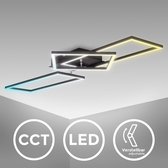 B.K.Licht - LED Frame Plafondlamp - dimbaar - met kleurtemperatuurregeling - plafondlamp met afstandsbediening - zwart - 40W