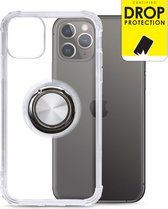 Apple iPhone 11 Pro Max Hoesje - My Style - Protective Flex Ring Serie - TPU Backcover - Transparant - Hoesje Geschikt Voor Apple iPhone 11 Pro Max