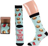 Apollo | Hamburger sokken giftbox | Blauw | Maat 42/47 | Geschenkdoos | Cadeaudoos | Giftbox mannen | Hamburger sokken | Hamburger sokken heren