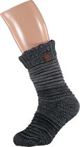 Huissokken heren met anti slip | Grijs | One size | Fluffy sokken | Slofsokken | Huissokken anti slip | Huisokken | Warme sokken heren | Fleece sokken | Dikke sokken | Bedsokken |