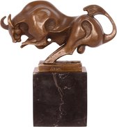 Modernistisch Bronzen Beeld Stier 18x8x19 cm
