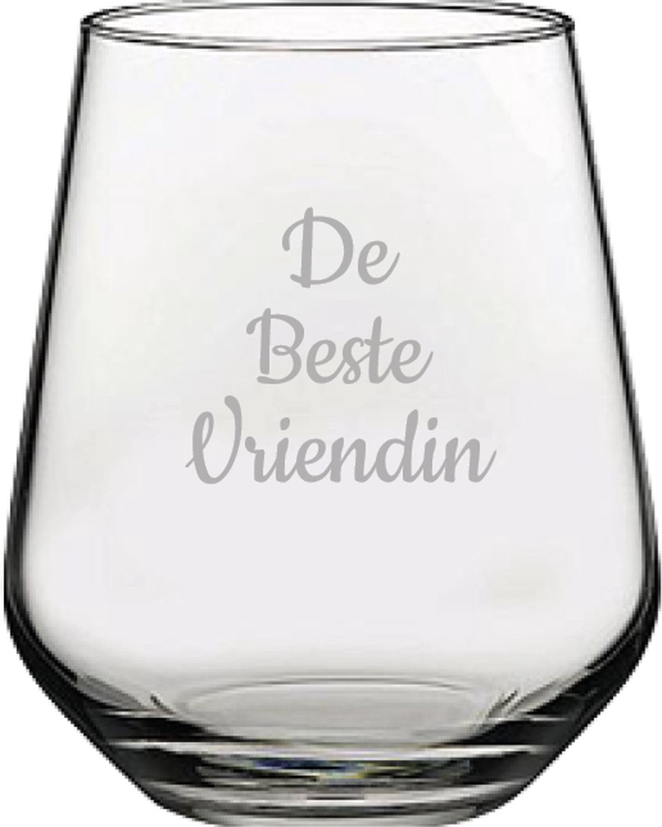 Gegraveerde Drinkglas 42,5cl De Beste Vriendin