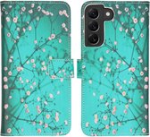 iMoshion Design Softcase Book Case Samsung Galaxy S22 Plus hoesje - Blossom