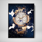 DEVICI Ingelijste Motiverende Wanddecoratie - Muurdecoratie - Audemars Piguet Perpetual Calendar Power - Ingelijste Canvas Wall Art Ingelijste Wanddecoratie Kantoor Ingelijste Kunstposters & 